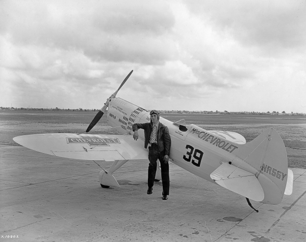 Pilot Harold Neumann with 