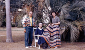 Don and Gladys Marks in Davenport showing Deaconess Bedell the items made by Susie Billie.