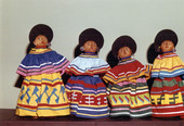 Close-up view of Seminole Indian dolls.