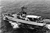 Coast Guard cutter "Cape Strait" with Haitian refugees on board.