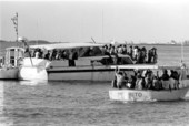 "Peregrine" and "Pedrito" returning from Mariel, Cuba with refugees on board - Key West, Florida.