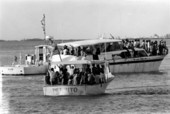 "Pedrito" and "Peregrine" returning from Mariel, Cuba with refugees on board - Key West, Florida.