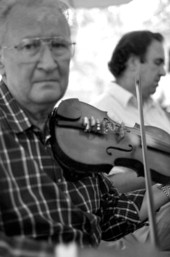 Dewey Balfa of the Savoy Cajun Band performing at the 1990 Florida Folk Festival - White Springs, Florida