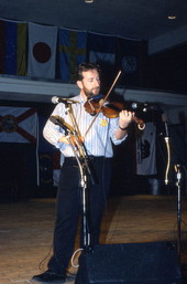 James Kelly playing Irish fiddle at the 1992 Florida Folk Festival - White Springs, Florida.