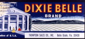 Thompson Sales Company's Dixie Belle Brand citrus label.