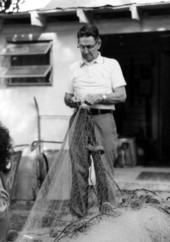 George Saunders making a net- Tarpon Springs, Florida