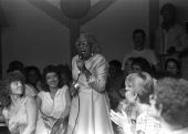 "Diamond Teeth" Mary McClain singing in the audience at the Stuffed Pepper in St. Petersburg.