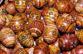 Decorated eggs at the St. Petersburg International Folk Fair.