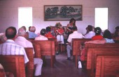 Girls leading congregation in Sacred Harp singing at the Bethlehem Primitive Baptist Church