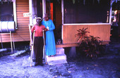 Blues musician Mary McClain at home with her husband