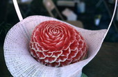 Fruit or vegetable carved item by Pam Maneeratana on display at the 1988 Florida Folk Festival - White Springs, Florida