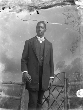 Man with striped bow tie.