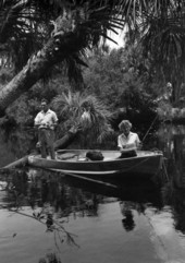 Couple fishing in Sarasota, Florida.