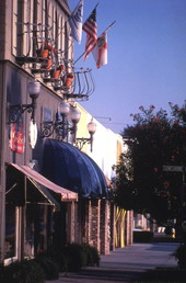 Side view of The Straw Goat Scandinavian gift shop at 130 Beach Drive NE in St. Petersburg.