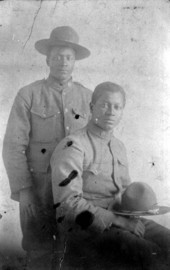 S. Augustus Aikens and friend in uniform - Cherry Lake, Florida