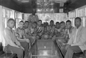 A basketball team from Illinois takes a ride on the glass bottom boat while visiting Paradise Park.