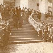 Reception of the President's party at the Capitol building in Tallahassee.