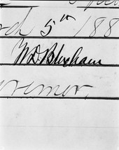 Signature of Governor William Dunnington Bloxham