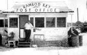 Man standing outside the post office - Ramrod Key, Florida