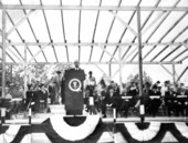 Lyndon B. Johnson at the groundbreaking for the Cross Florida Barge Canal