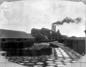 A turpentine and rosin plant and its storage yard - Pensacola, Florida.