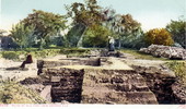 Coquina foundation for old warehouse - New Smyrna, Florida.