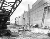 Construction of the St. Johns Lock.