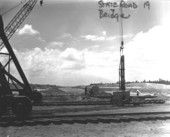 Highway 19 bridge construction over the Cross-Florida Barge Canal - Inglis, Florida