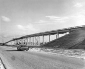 Highway 19 bridge construction over the Cross-Florida Barge Canal - Inglis, Florida