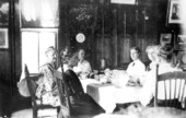 Women seated in dining hall - Estero, Florida