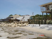 View of home damaged by Hurricane Dennis - Alligator Point, Florida