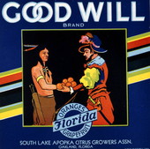 South Lake Apoka Citrus Growers Association's Goodwill brand citrus label