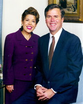 Governor Jeb Bush and his wife, Columba - Tallahassee, Florida.