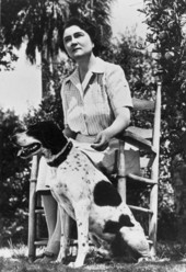 Marjorie Kinnan Rawlings with her dog - Cross Creek, Florida