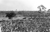 Crowd gathered at the cornerstone ceremony for UM's Merrick Building - Coral Gables, Florida