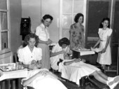 Beautician training at the NYA's Camp Roosevelt - Ocala, Florida.