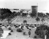 Marines having a baseball game in Royal Palm Park - Miami, Florida