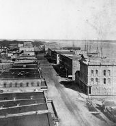 Looking down Bay Street - Jacksonville, Florida