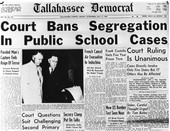 Tallahassee Democrat headline for segregation ban - Tallahassee, Florida