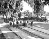 Tin Can Tourists playing shuffleboard at a Dade City camp