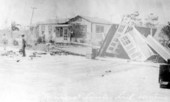 Homes on Osborne Road, after the hurricane of 1928 - Lantana, Florida.