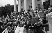 Silent vigil on the steps of the Capitol in Tallahassee supporting government aid to the poor.