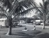 Unidentified women sunbath at the Hollywood Beach Trailer Park - Hollywood, Florida .