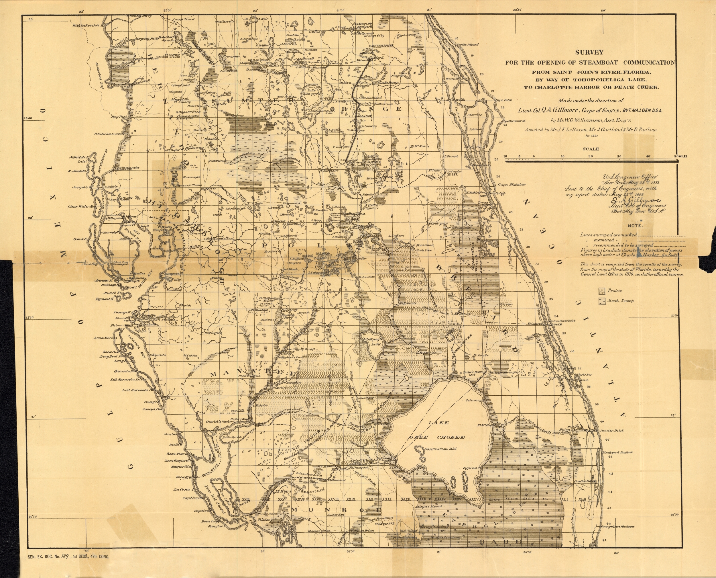 Survey of Steamboat Routes from the St. Johns River, 1882