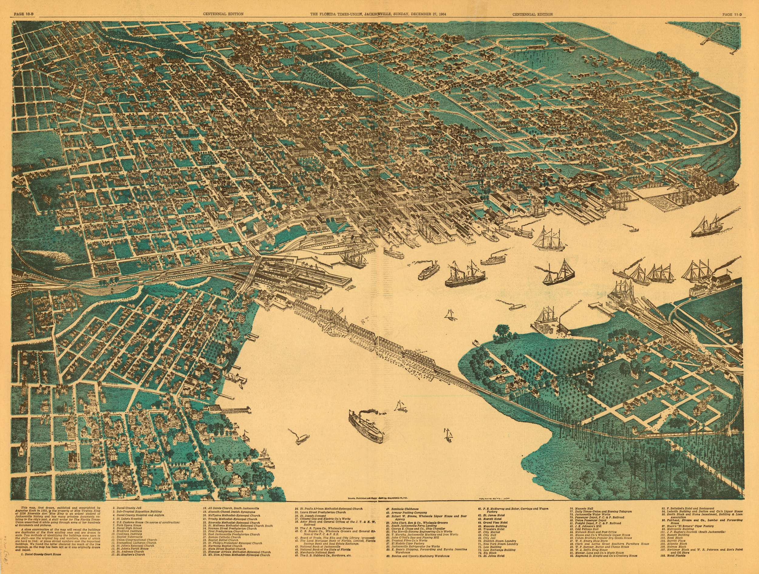 Bird's-Eye View of Jacksonville, 1893