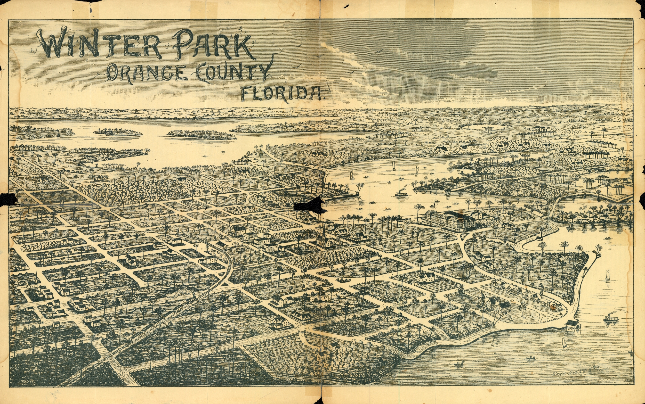 Bird's-Eye View of Winter Park, 1885