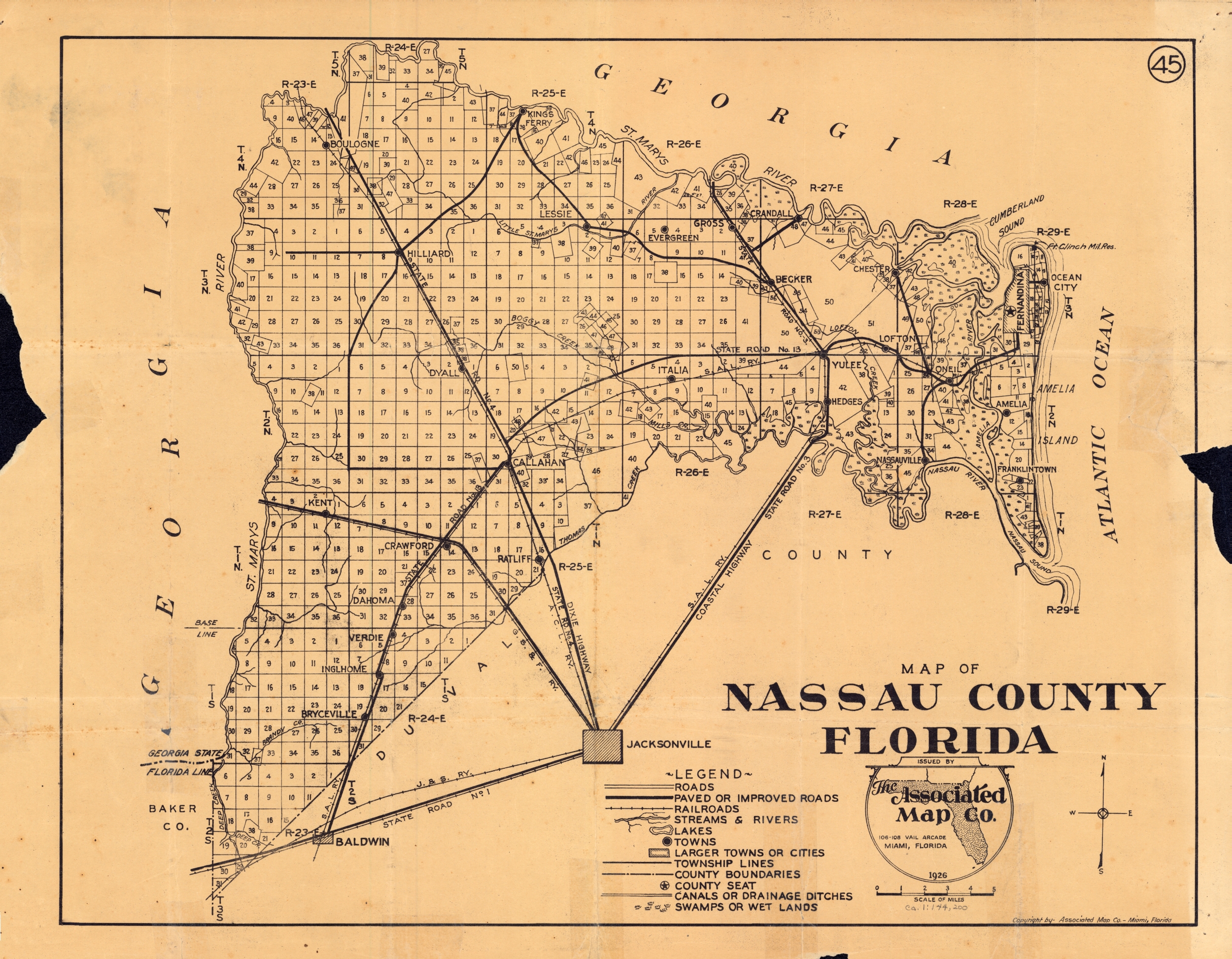 Map of Nassau County, 1926