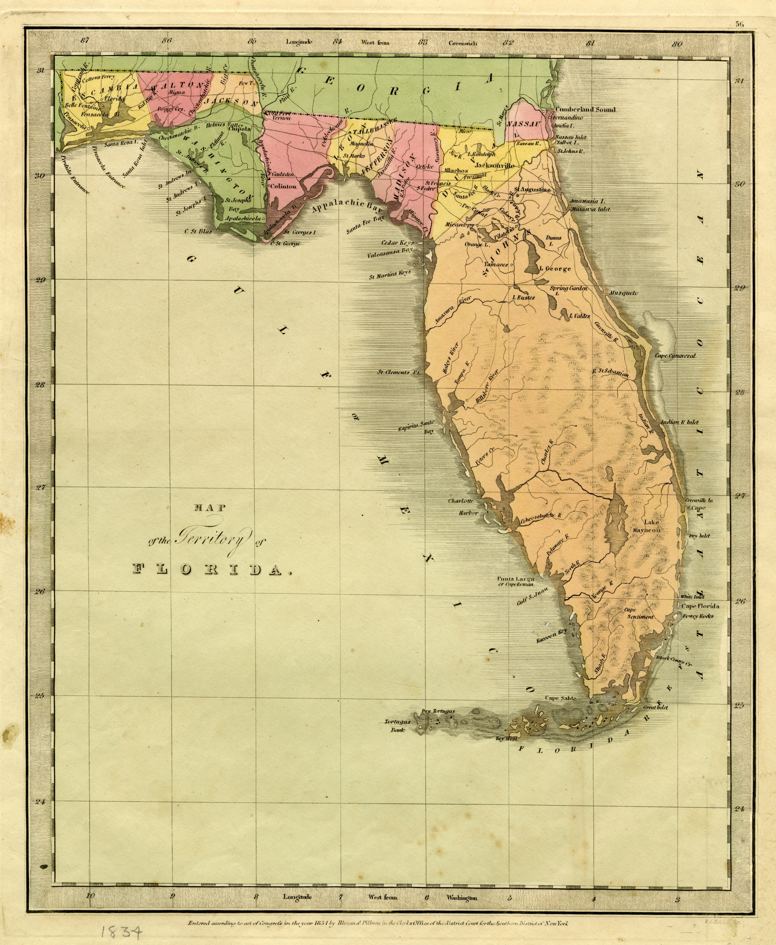 Illman and Pilbrow's Florida, 1834