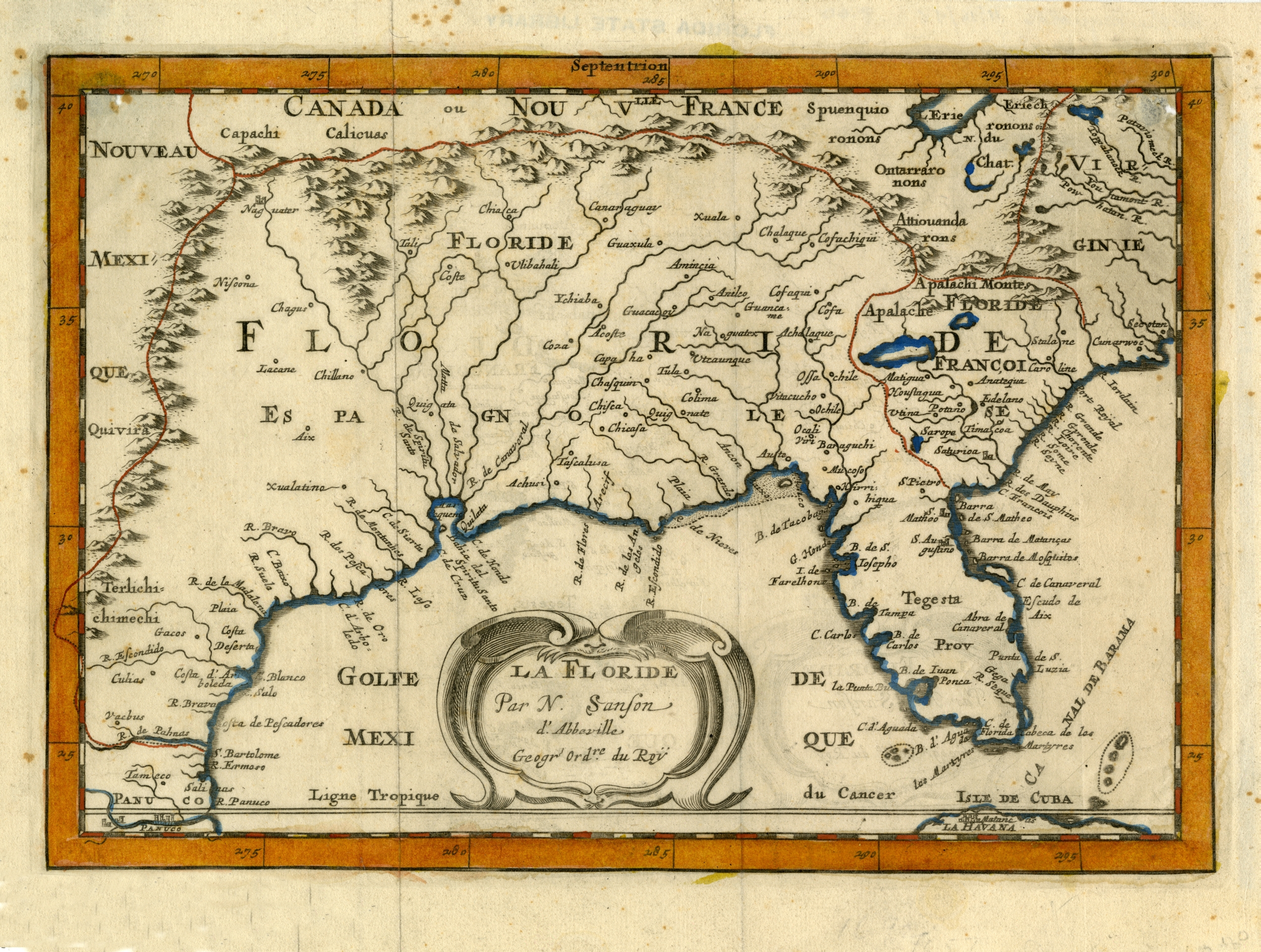 Map of Florida, 1657