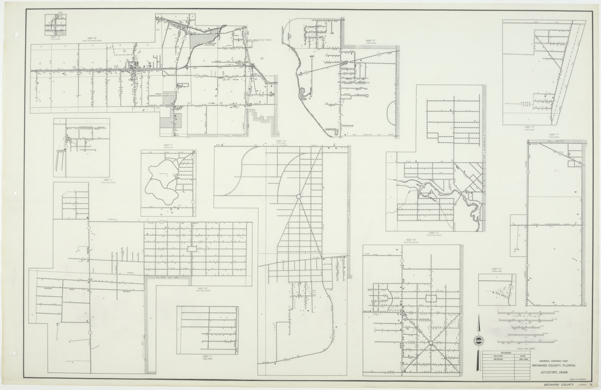 State Road Department Map of Broward County, 1955